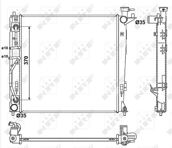 Radiators, Motora dzesēšanas sistēma NRF 53053 1