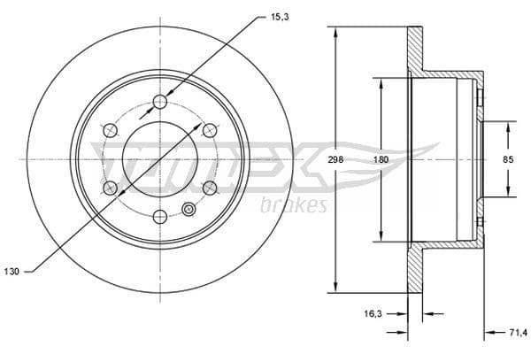 Bremžu diski TOMEX Brakes TX 71-60 1