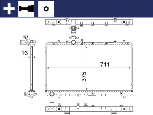 Radiators, Motora dzesēšanas sistēma MAHLE CR 1314 000S 1