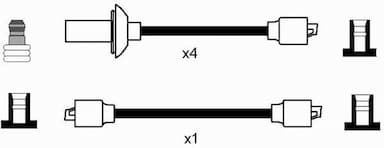 Augstsprieguma vadu komplekts NGK 0948 2