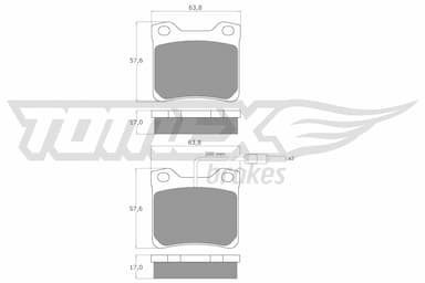 Bremžu uzliku kompl., Disku bremzes TOMEX Brakes TX 11-95 1