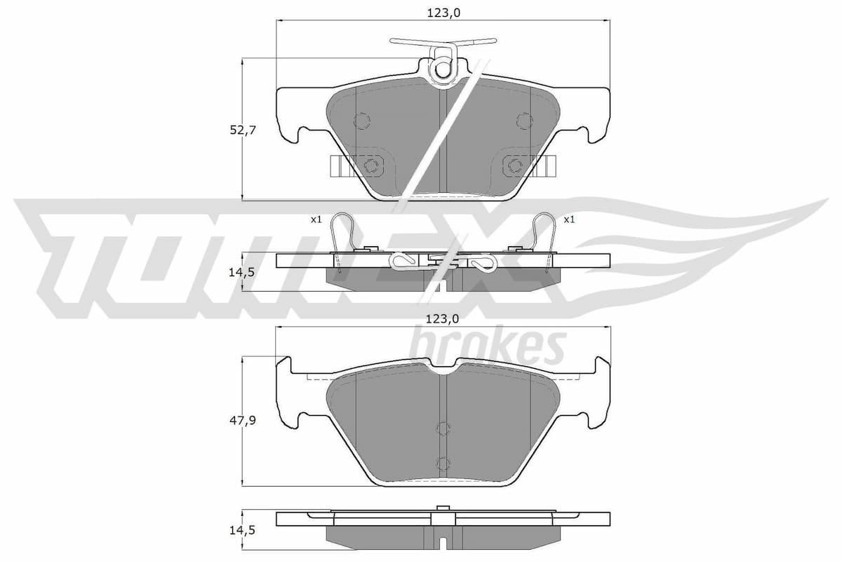 Bremžu uzliku kompl., Disku bremzes TOMEX Brakes TX 18-71 1