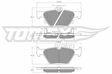 Bremžu uzliku kompl., Disku bremzes TOMEX Brakes TX 18-71 1