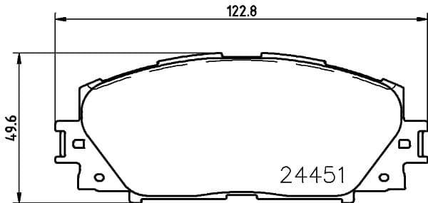 Bremžu uzliku kompl., Disku bremzes HELLA 8DB 355 014-311 1