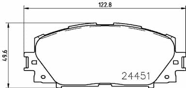 Bremžu uzliku kompl., Disku bremzes HELLA 8DB 355 014-311 1