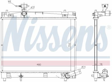 Radiators, Motora dzesēšanas sistēma NISSENS 646868 5