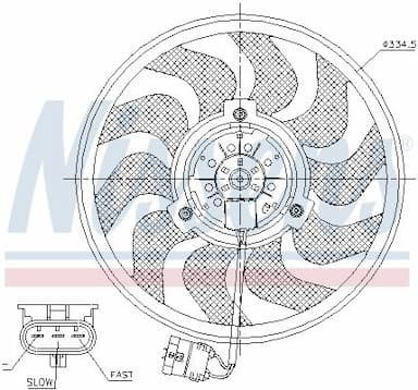 Ventilators, Motora dzesēšanas sistēma NISSENS 85755 6