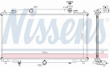 Radiators, Motora dzesēšanas sistēma NISSENS 68539 6