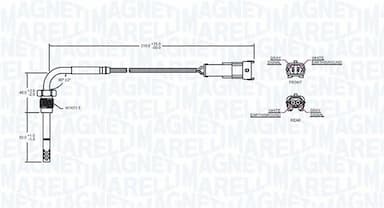 Devējs, Izplūdes gāzu temperatūra MAGNETI MARELLI 172000193010 2