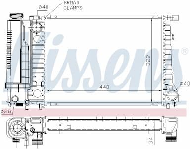 Radiators, Motora dzesēšanas sistēma NISSENS 60735A 5