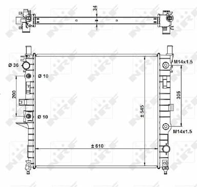 Radiators, Motora dzesēšanas sistēma NRF 55334 4