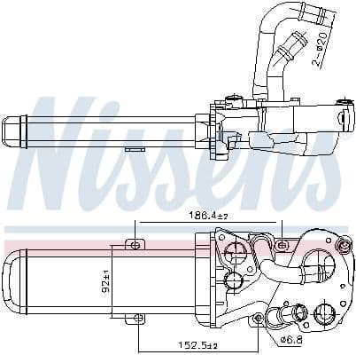 Radiators, Izplūdes gāzu recirkulācija NISSENS 989412 1