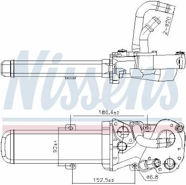 Radiators, Izplūdes gāzu recirkulācija NISSENS 989412 1