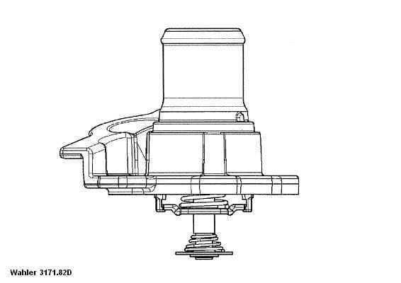 Termostats, Dzesēšanas šķidrums BorgWarner (Wahler) 3171.82D 1