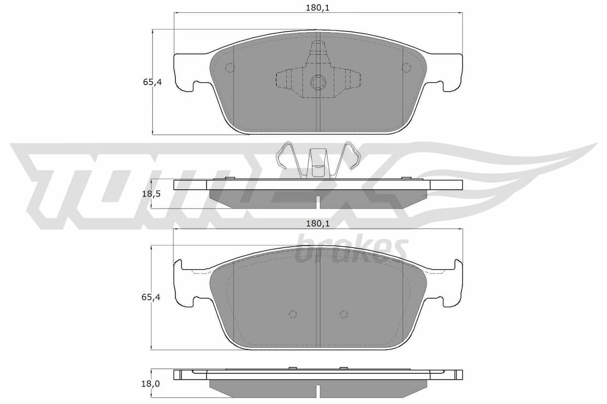 Bremžu uzliku kompl., Disku bremzes TOMEX Brakes TX 18-91 1