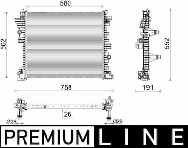 Radiators, Motora dzesēšanas sistēma MAHLE CR 2598 000P 1