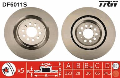 Bremžu diski TRW DF6011S 1