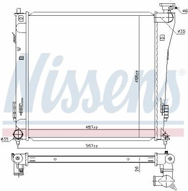 Radiators, Motora dzesēšanas sistēma NISSENS 67551 5