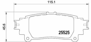 Bremžu uzliku kompl., Disku bremzes BREMBO P 83 132 1