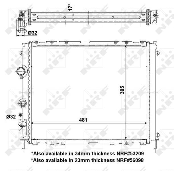 Radiators, Motora dzesēšanas sistēma NRF 56099 1