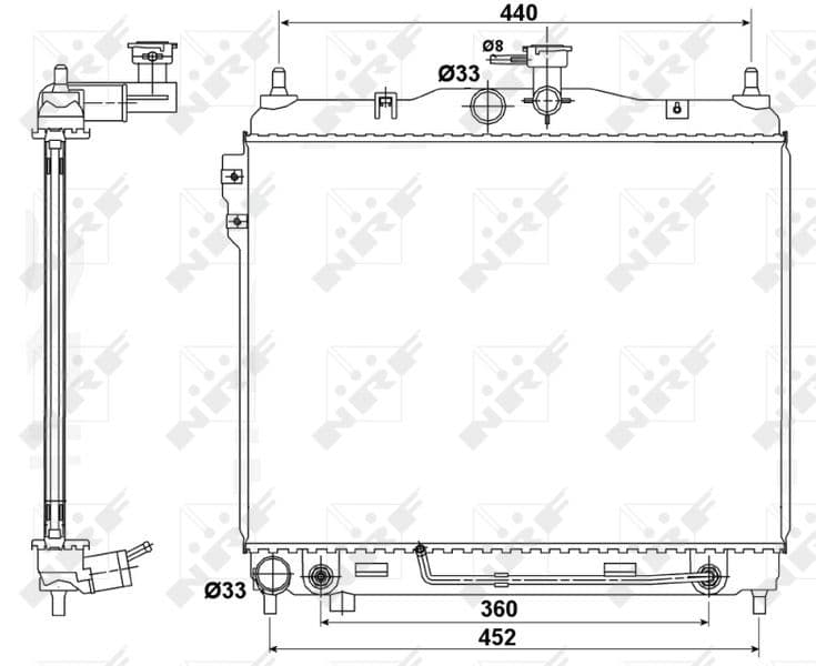 Radiators, Motora dzesēšanas sistēma NRF 53173 1