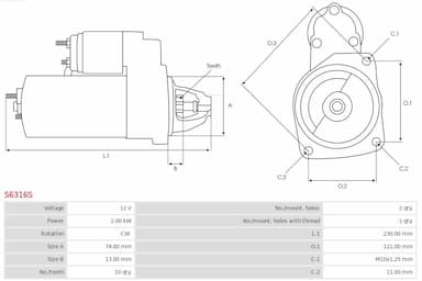 Starteris AS-PL S6316S 5