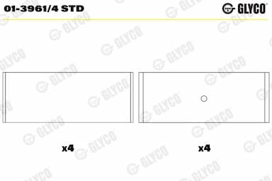Klaņa gultnis GLYCO 01-3961/4 STD 1