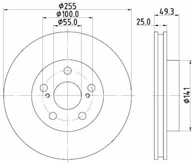 Bremžu diski HELLA 8DD 355 116-981 4