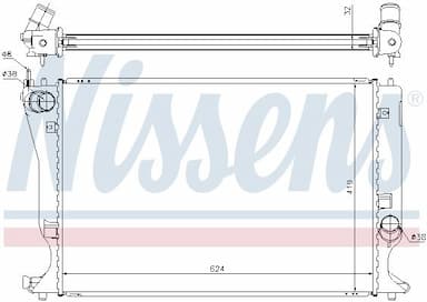 Radiators, Motora dzesēšanas sistēma NISSENS 64666A 6