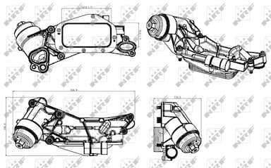 Korpuss, Eļļas filtrs NRF 31315 5