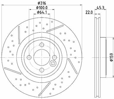 Bremžu diski HELLA 8DD 355 123-471 4