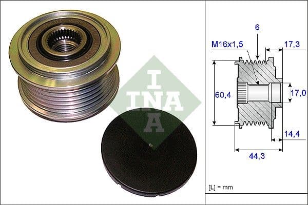 Ģeneratora brīvgaitas mehānisms Schaeffler INA 535 0207 10 1