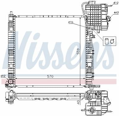 Radiators, Motora dzesēšanas sistēma NISSENS 62559A 6