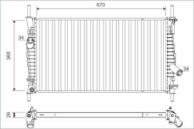 Radiators, Motora dzesēšanas sistēma VALEO 701165 1