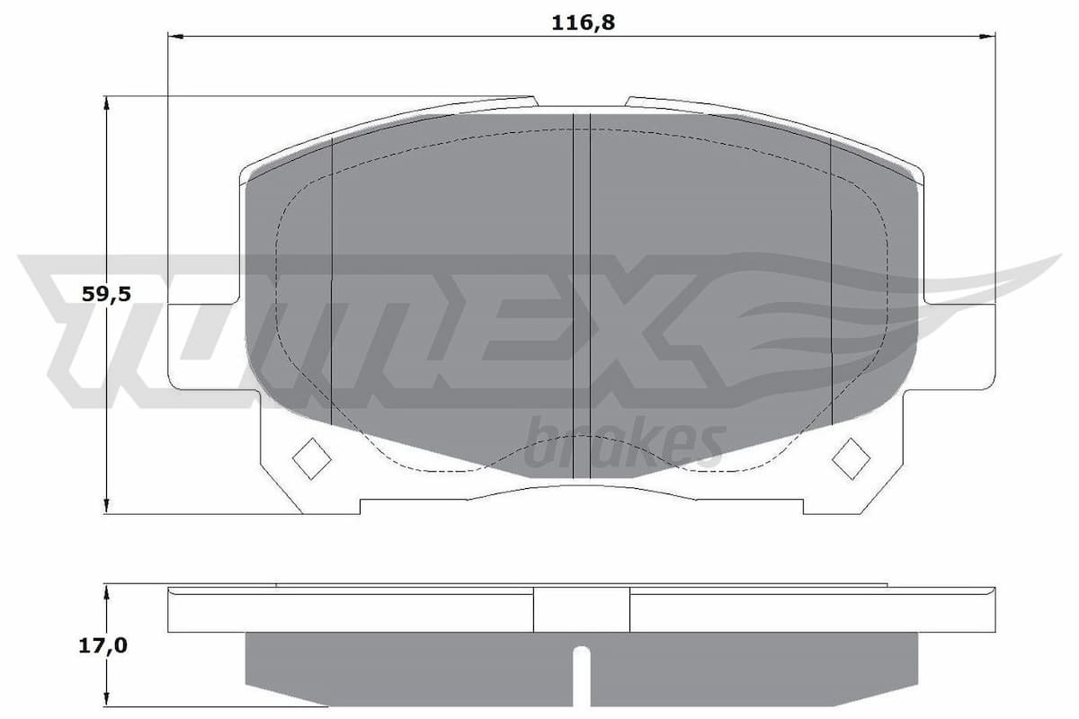 Bremžu uzliku kompl., Disku bremzes TOMEX Brakes TX 16-11 1