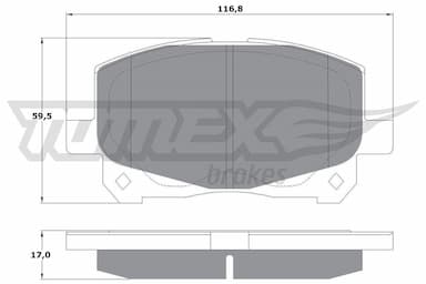 Bremžu uzliku kompl., Disku bremzes TOMEX Brakes TX 16-11 1