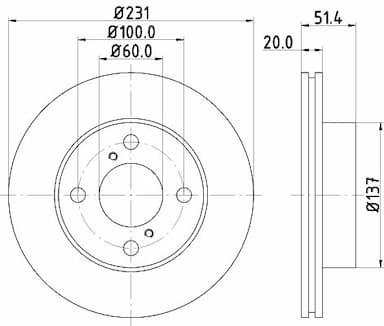 Bremžu diski HELLA 8DD 355 116-501 4