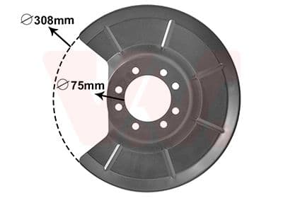 Dubļu sargs, Bremžu disks VAN WEZEL 1863373 1