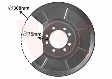 Dubļu sargs, Bremžu disks VAN WEZEL 1863373 1