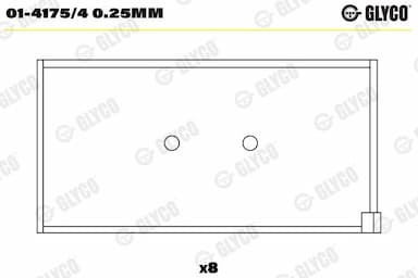 Klaņa gultnis GLYCO 01-4175/4 0.25mm 1