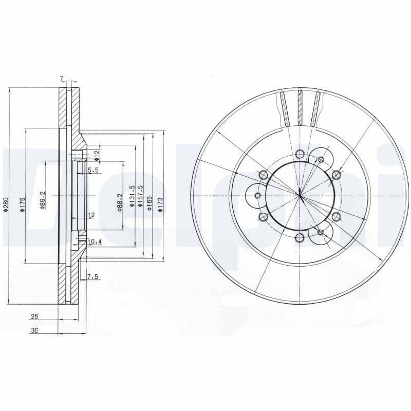 Bremžu diski DELPHI BG3378 1