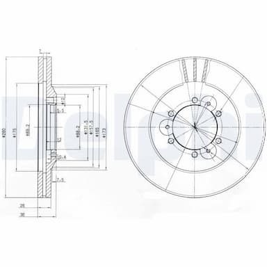 Bremžu diski DELPHI BG3378 1