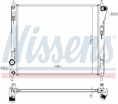 Radiators, Motora dzesēšanas sistēma NISSENS 606120 5