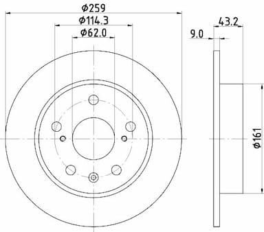 Bremžu diski HELLA 8DD 355 120-531 1