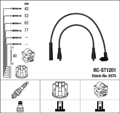 Augstsprieguma vadu komplekts NGK 5575 1