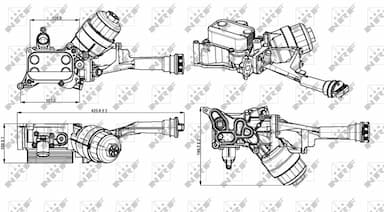 Korpuss, Eļļas filtrs NRF 31348 5