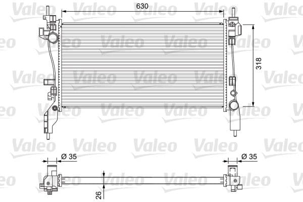 Radiators, Motora dzesēšanas sistēma VALEO 701718 1