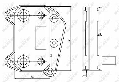 Eļļas radiators, Motoreļļa NRF 31183 5