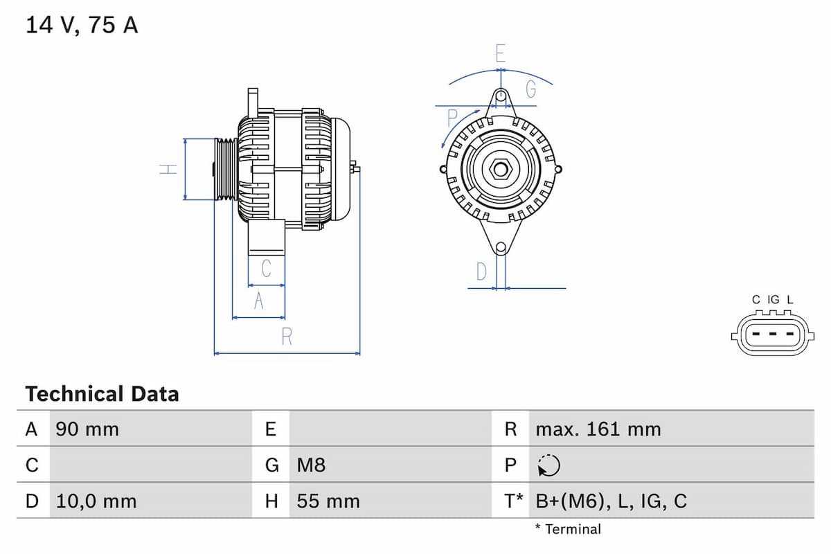 Ģenerators BOSCH 0 986 082 900 1