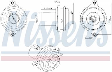 Izpl. gāzu recirkulācijas vārsts NISSENS 98411 5